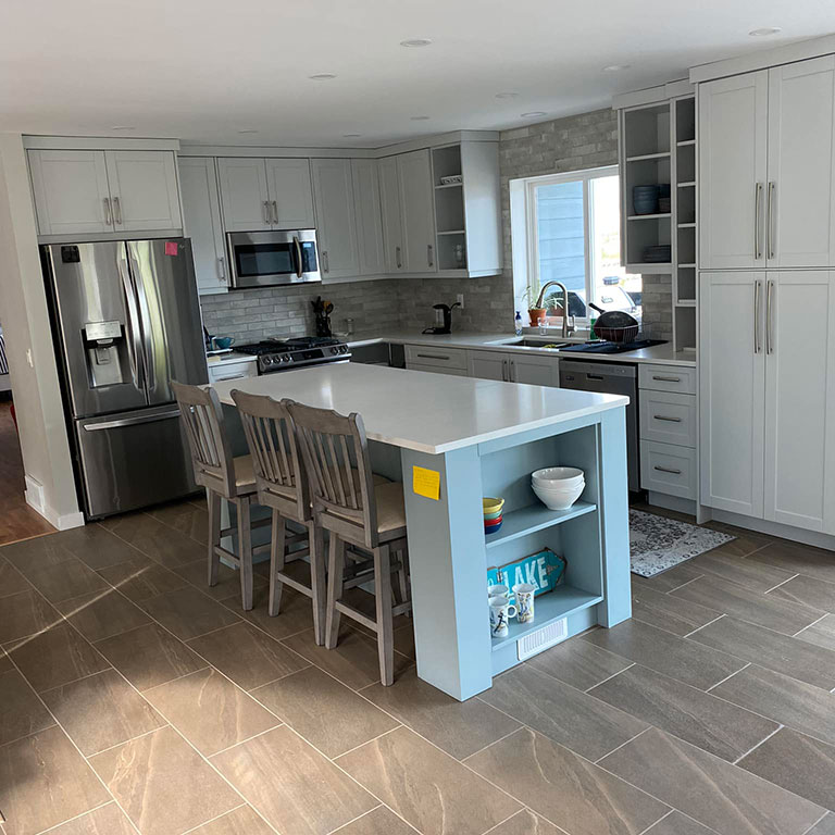 Ricklyn Renos updated grey and white kitchen
