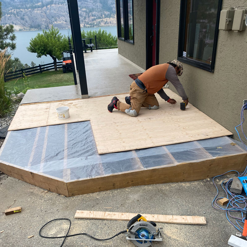 Ricklyn Renos installing new patio Ricklyn Renos installing new patio