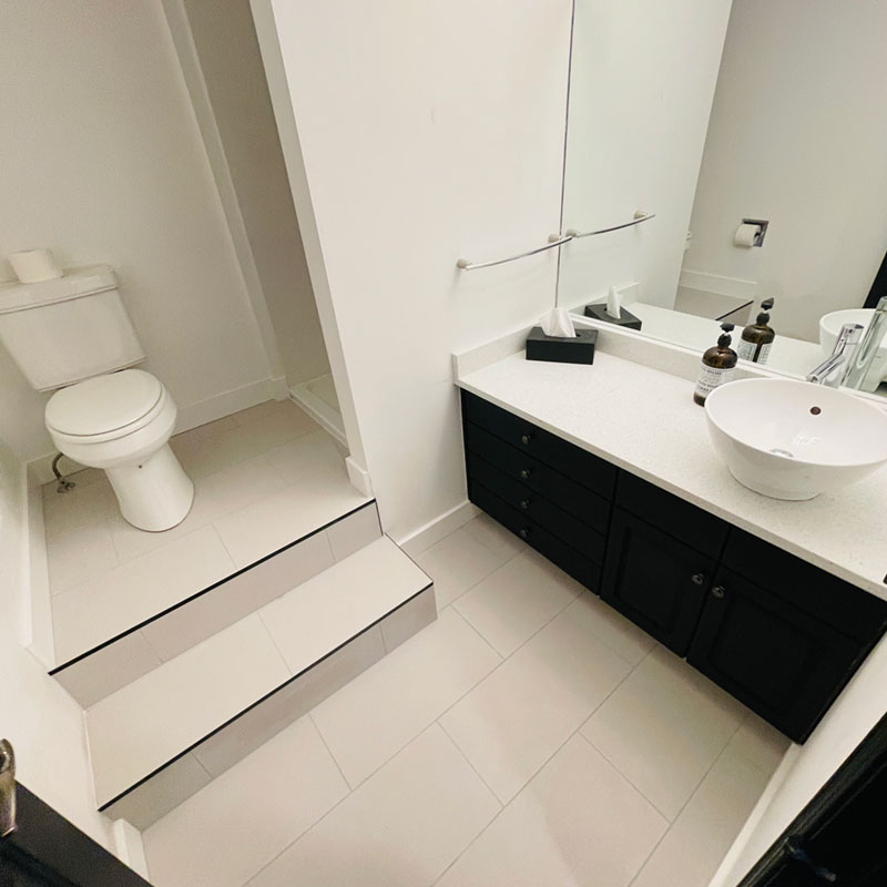 Ricklyn Renos new black and white bathroom Ricklyn Renos new black and white bathroom